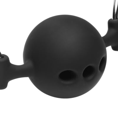 Hinder Breathable Silicone Ball Gag With Nipple Clamps Gags