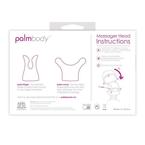 Palmbody Massager Heads For Use With Palmpower Pink Massagers & Wands
