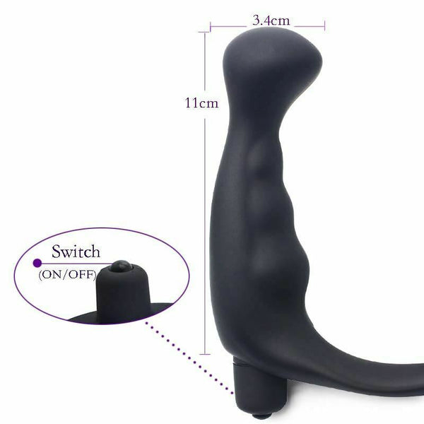 Ring Vibrating Anal Plug Prostate Massager  10 Modes Men Prostate Stimulators