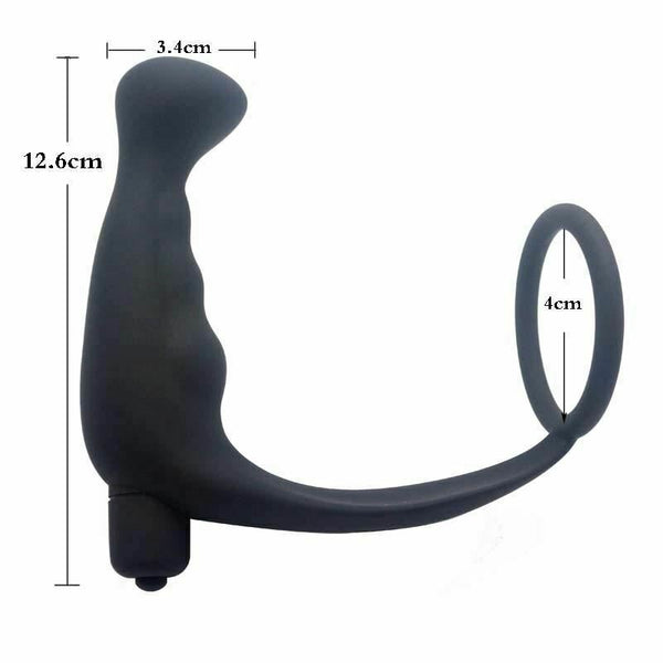 Ring Vibrating Anal Plug Prostate Massager  10 Modes Men Prostate Stimulators