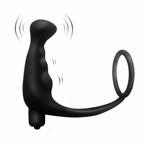Ring Vibrating Anal Plug Prostate Massager  10 Modes Men Prostate Stimulators