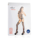 Bodystocking Fishnet With Open Cleavage Blk Stockings