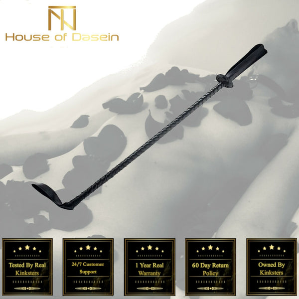 Black Leather Riding Crop  Spanking Fetish Sex Whip Dominant Submissive Crops