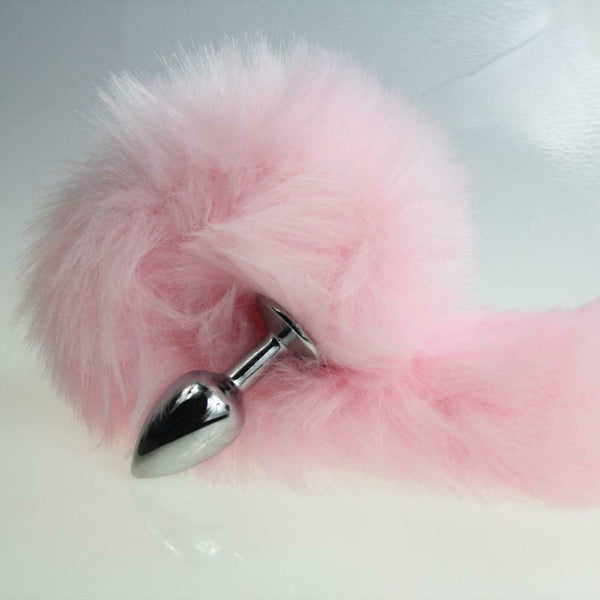 Pink Tail Anal Plug Pet Play Kitten  Kink  Fetish Restraints Non Vibrating Butt Plugs