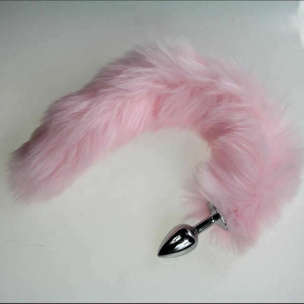 Pink Tail Anal Plug Pet Play Kitten  Kink  Fetish Restraints Non Vibrating Butt Plugs