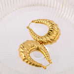 Veile Studios Croissant Pattern Design Stainless Steel Accessory For Women Earrings