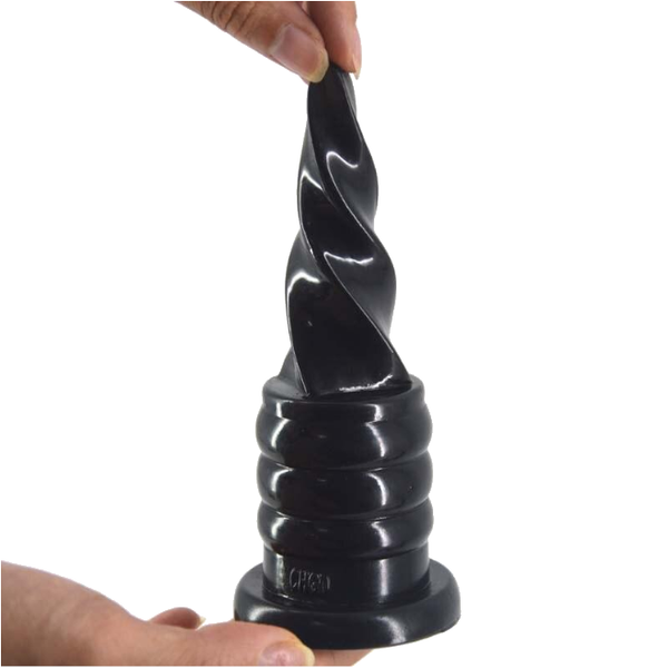 Faak 15.8Cm Black Ice Cream Dildo Rubber Butt Plug Thick Anal Sex Toy Non Vibrating Butt Plugs