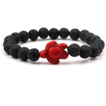 Bracelets Veile Studios Turtle Bracelet With Natural Stone Beads And Sea Charms For Fashion Jewellery