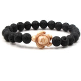 Bracelets Veile Studios Turtle Bracelet With Natural Stone Beads And Sea Charms For Fashion Jewellery