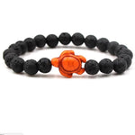 Bracelets Veile Studios Turtle Bracelet With Natural Stone Beads And Sea Charms For Fashion Jewellery