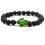 Bracelets Veile Studios Turtle Bracelet With Natural Stone Beads And Sea Charms For Fashion Jewellery