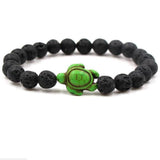 Bracelets Veile Studios Turtle Bracelet With Natural Stone Beads And Sea Charms For Fashion Jewellery