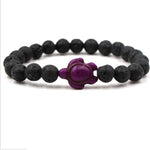 Bracelets Veile Studios Turtle Bracelet With Natural Stone Beads And Sea Charms For Fashion Jewellery