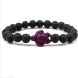 Bracelets Veile Studios Turtle Bracelet With Natural Stone Beads And Sea Charms For Fashion Jewellery