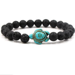 Bracelets Veile Studios Turtle Bracelet With Natural Stone Beads And Sea Charms For Fashion Jewellery