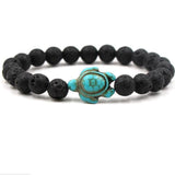 Bracelets Veile Studios Turtle Bracelet With Natural Stone Beads And Sea Charms For Fashion Jewellery