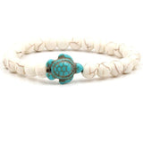 Bracelets Veile Studios Turtle Bracelet With Natural Stone Beads And Sea Charms For Fashion Jewellery