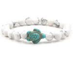 Bracelets Veile Studios Turtle Bracelet With Natural Stone Beads And Sea Charms For Fashion Jewellery