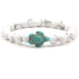 Bracelets Veile Studios Turtle Bracelet With Natural Stone Beads And Sea Charms For Fashion Jewellery