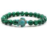 Bracelets Veile Studios Turtle Bracelet With Natural Stone Beads And Sea Charms For Fashion Jewellery