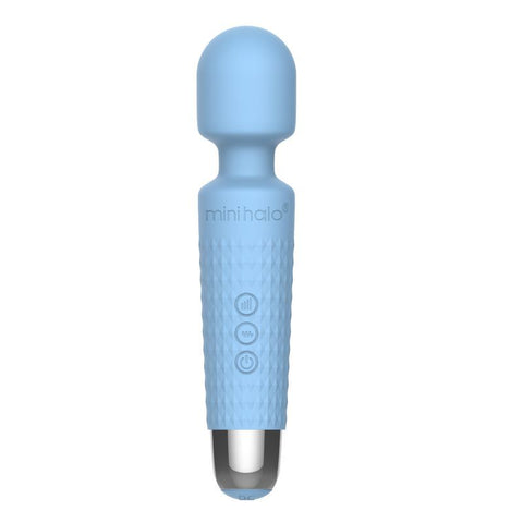 Shibari Mini Wand Halo 20X Powder Blue Massagers & Wands