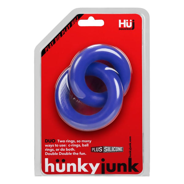 Duo Linked /Ball Rings By Hunkyjunk Cobalt  & Ball Toys