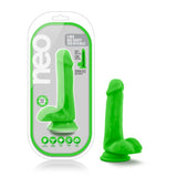 Neo Dual Density  With Balls 6In Neon Green Dildos