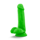Neo Dual Density  With Balls 6In Neon Green Dildos
