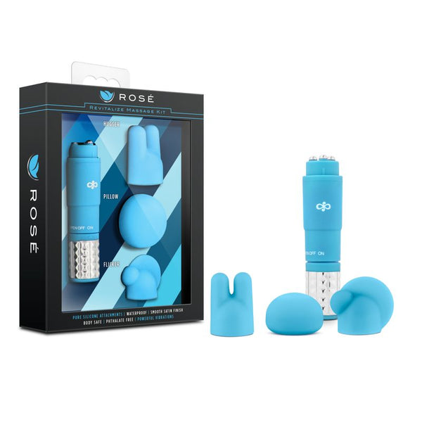 Rose Revitalize Massage Kit Blue Bullets