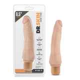 Dr Skin  Vibe 7 8.5In Vibrating Beige Dildos