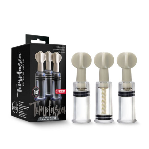 Temptasia Nipple And Clit Twist Suckers 3 Pc Nipple & Clitoral Toys