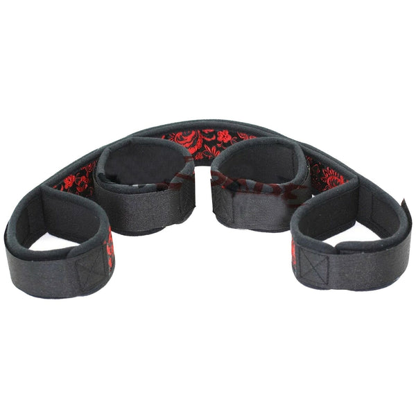 Floral Material Spreader Bar Restraints Handcuffs Ankle Cuffs   Fetish Spreader Bars
