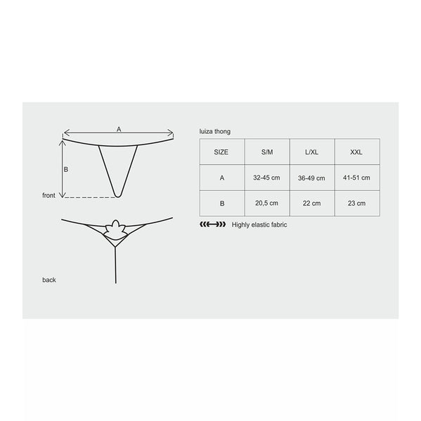 Luiza Thong White Erotic Panties