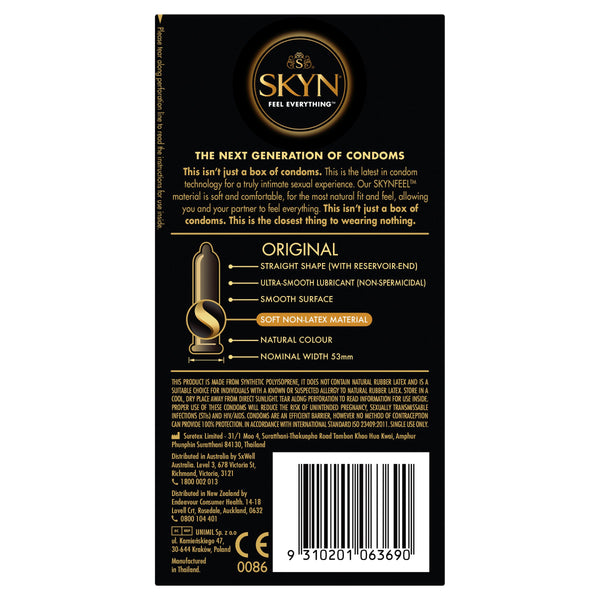 Skyn Original Condoms 10 Pc Latex