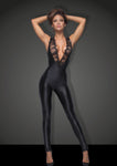 Sleeveless Power Wetlook Overall With Lace Other Erotic Clothing