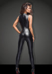 Sleeveless Power Wetlook Overall With Lace Other Erotic Clothing