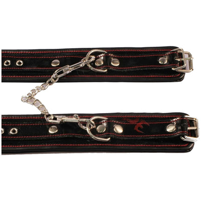 Real Leather  Kit Cuffs Restraints Collar Flogger   Starter Kits