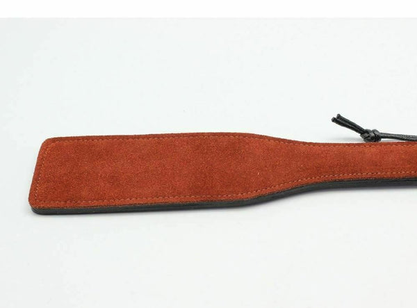 Luxury Brown Leather Spanking Paddle Suede Spanker  Impact Play Fetish Paddles