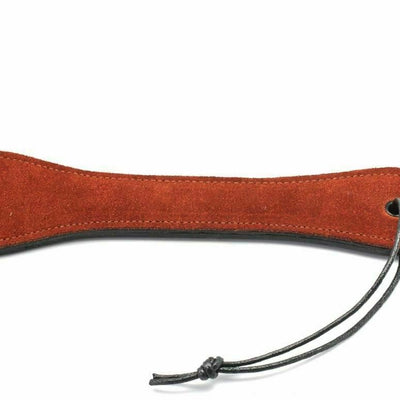 Luxury Brown Leather Spanking Paddle Suede Spanker  Impact Play Fetish Paddles