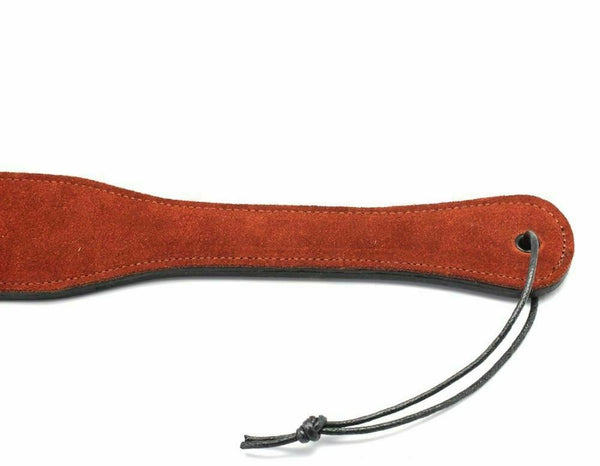 Luxury Brown Leather Spanking Paddle Suede Spanker  Impact Play Fetish Paddles