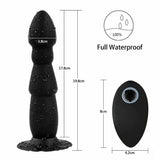 Black Vibrator Butt Plug Dildo Remote Prostate Massager Anal