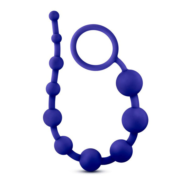 Luxe Silicone 10 Beads Indigo Anal Balls & Beads