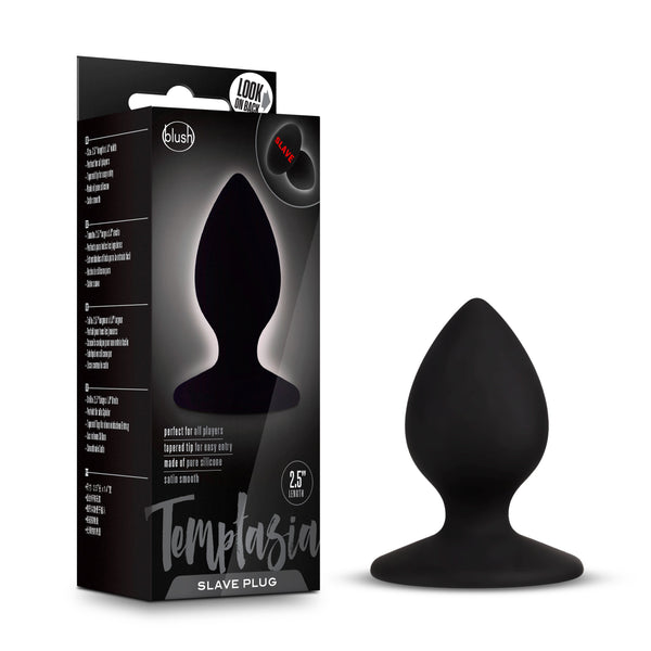 Temptasia Slave Plug Black Non Vibrating Butt Plugs