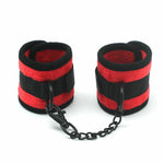 Red Soft Velvet Handcuffs Bedroom Bondage Restraints Bdsm Beginners Kit