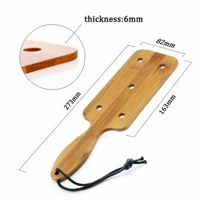 Wide With Holes Natural Bamboo Spanking Paddle  Toy Paddles