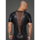 Power Wetlook Men T Shirt With 3D Net Other Erotic Clothing