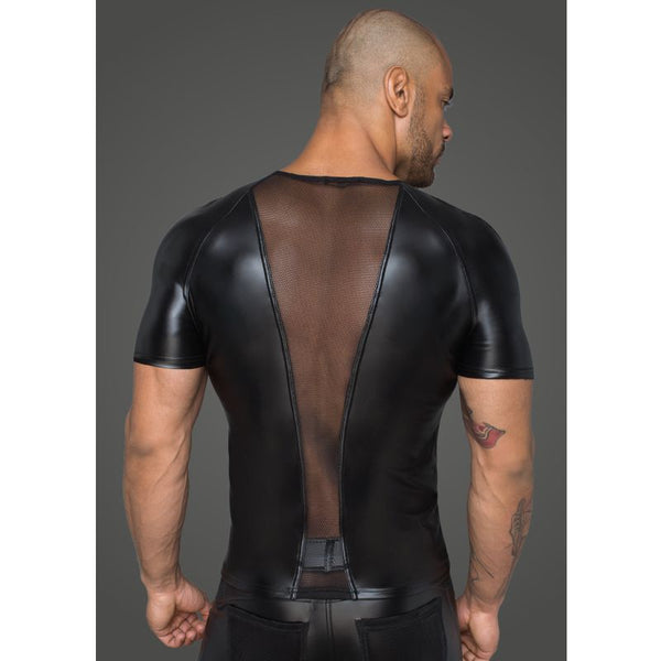 Power Wetlook Men T Shirt With 3D Net Other Erotic Clothing