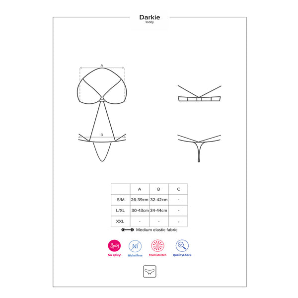 Darkie Crotchless Teddy Other Erotic Clothing