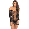 Demure Long Sleeve Mini Dress Erotic Dresses