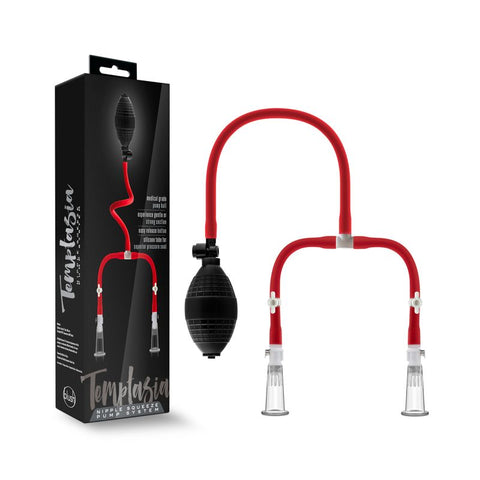 Temptasia Nipple Squeeze Pump System Black Nipple & Clitoral Toys